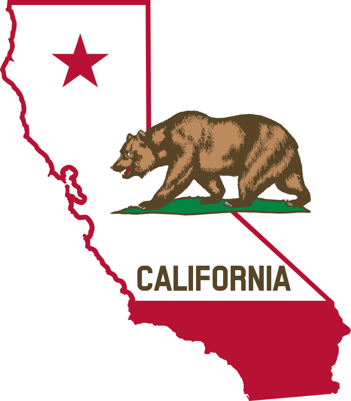 California, Bear, Flag, Map, Usa, Geography, America - California Outline With Flag (560x640), Png Download