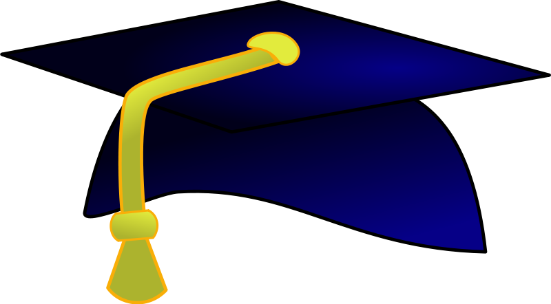 Graduation Cap Png Clipart Free To Use U0026amp Public Blue And Gold Graduation Hat Full Size Png Download Seekpng