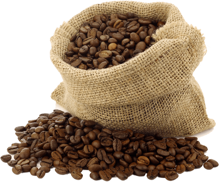 Coffee Beans Bag Open - Coffee Bean Sack (1000x667), Png Download