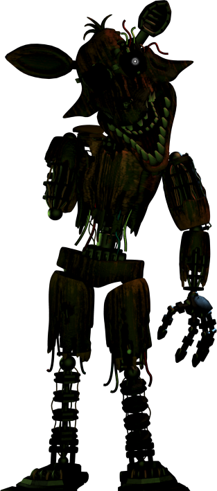 Phantom Foxy Texture - Five Nights At Freddy's 3 Phantom Foxy (313x709), Png Download