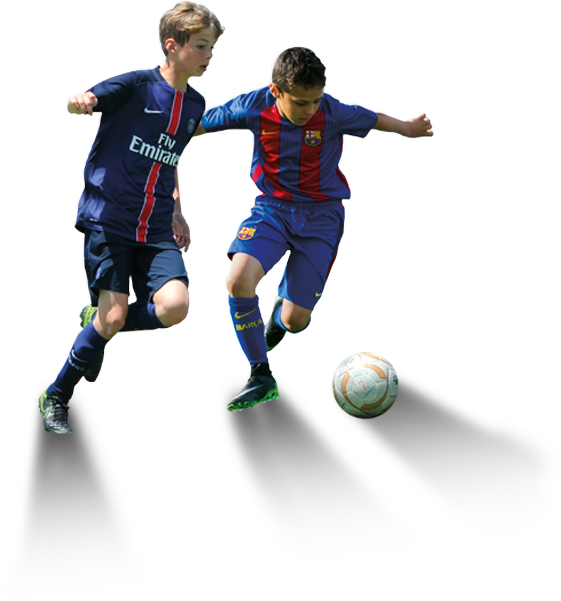 Youth Football Player Png - 2 Soccer Players Png (561x601), Png Download