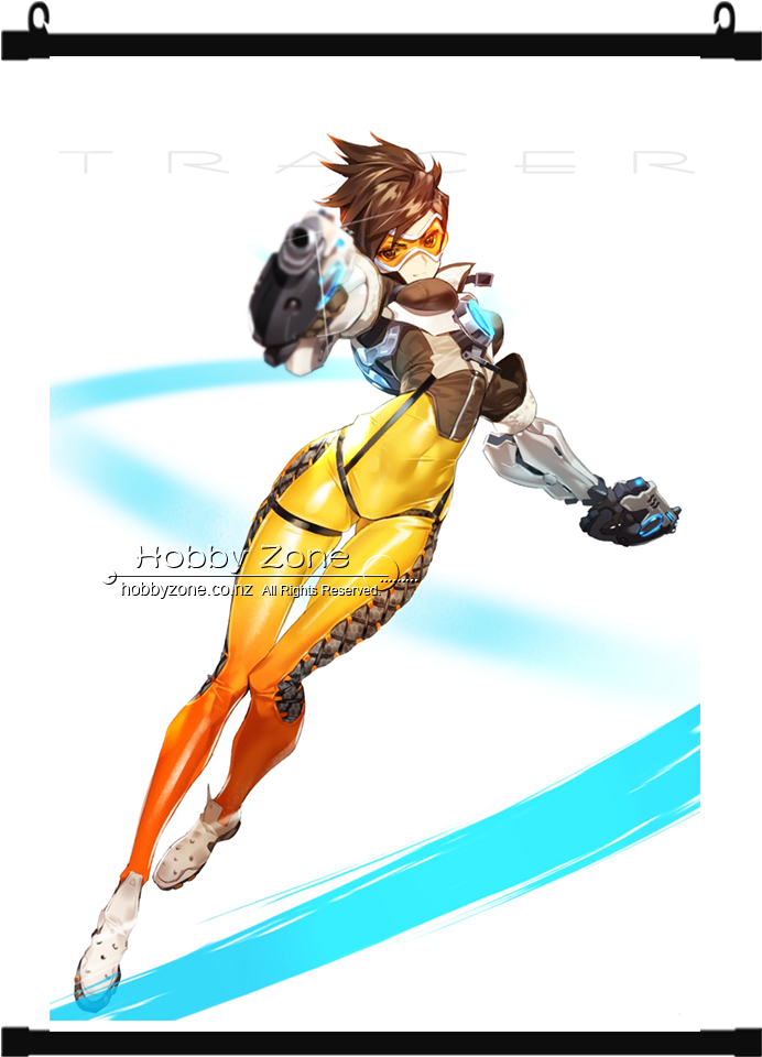 Overwatch Tracer Wall Scroll - Tracer Overwatch Anime (828x1016), Png Download