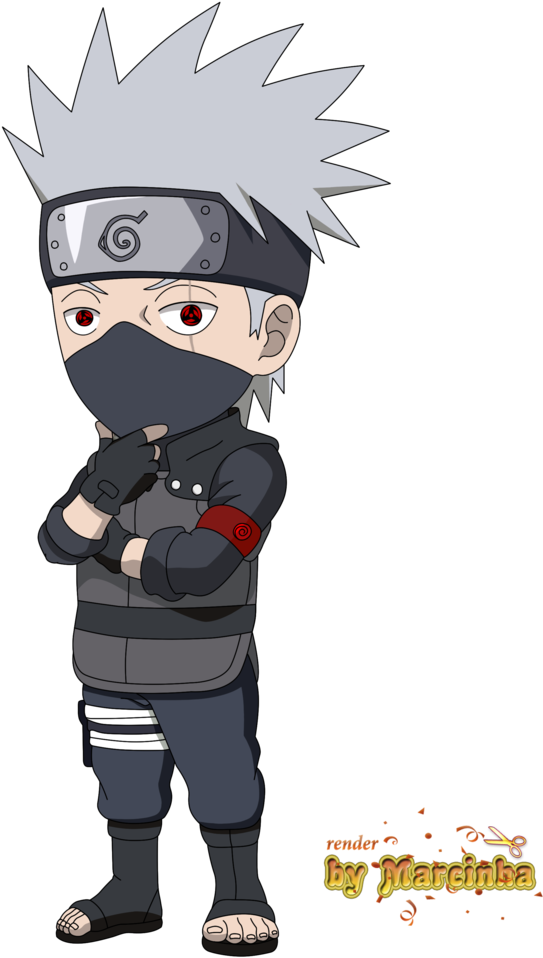 Chibi Kakashi The Last Mangekyou Sharingan By Marcinha20 - Kakashi Chibi Png (745x1073), Png Download