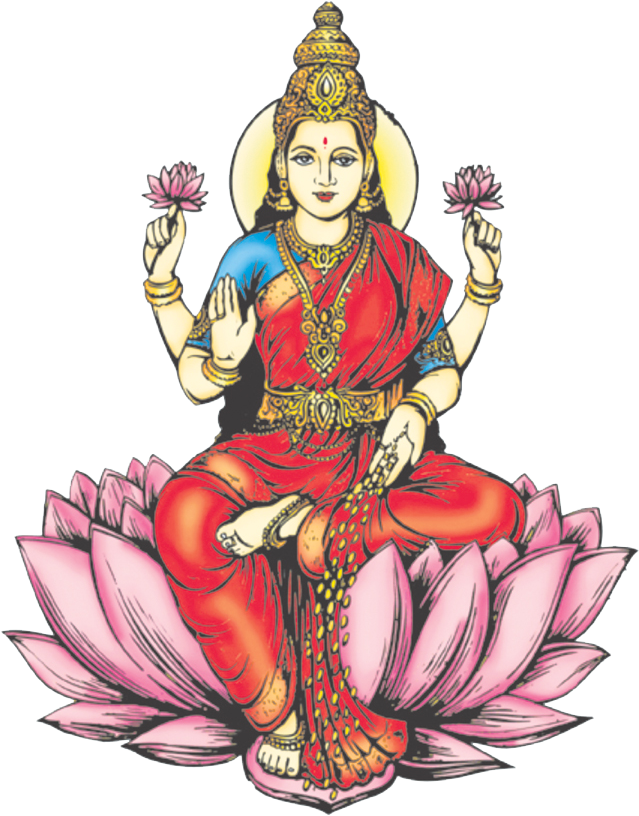 Free Saraswati Devi Png - Laxmi Clip Art Png (689x867), Png Download