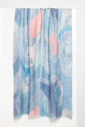 Etched Ikat Print Scarf - Ikat Print Scarf (500x500), Png Download