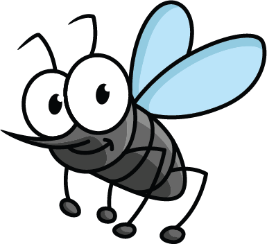 Mosquito Cartoon Character - Cartoon Picture Of Mosquito (385x352), Png Download