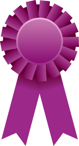 Award Clipart Pink Ribbon - Blue Ribbon Clipart (256x469), Png Download