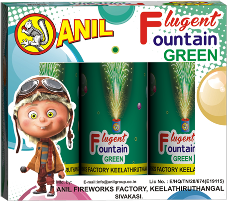 Green (green Colour Shower) - Anil Fireworks (792x475), Png Download