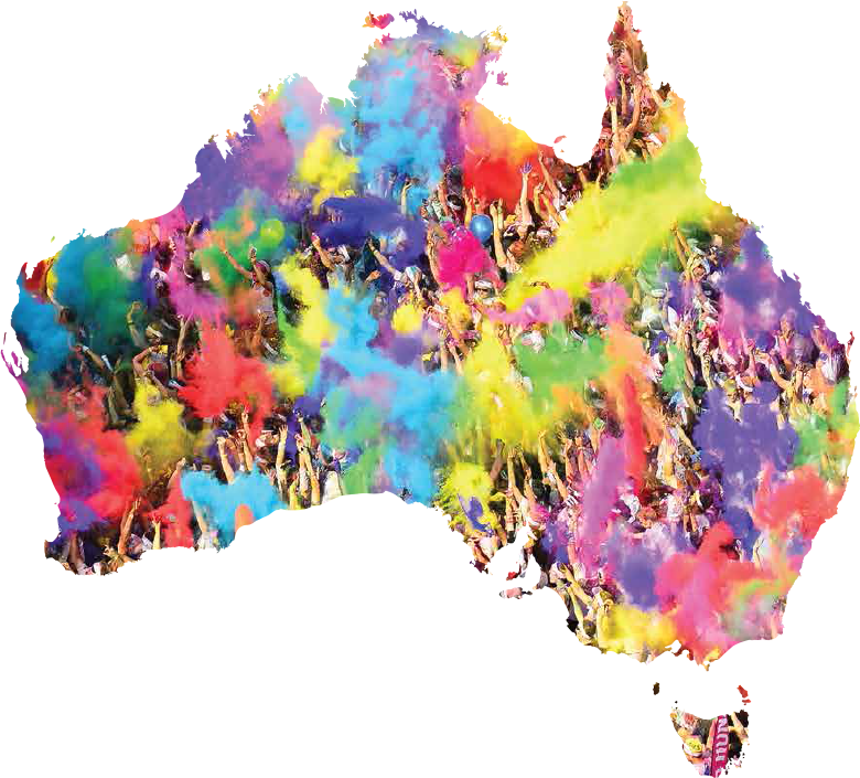 Australia Map - Colourful Map Of Australia (780x705), Png Download