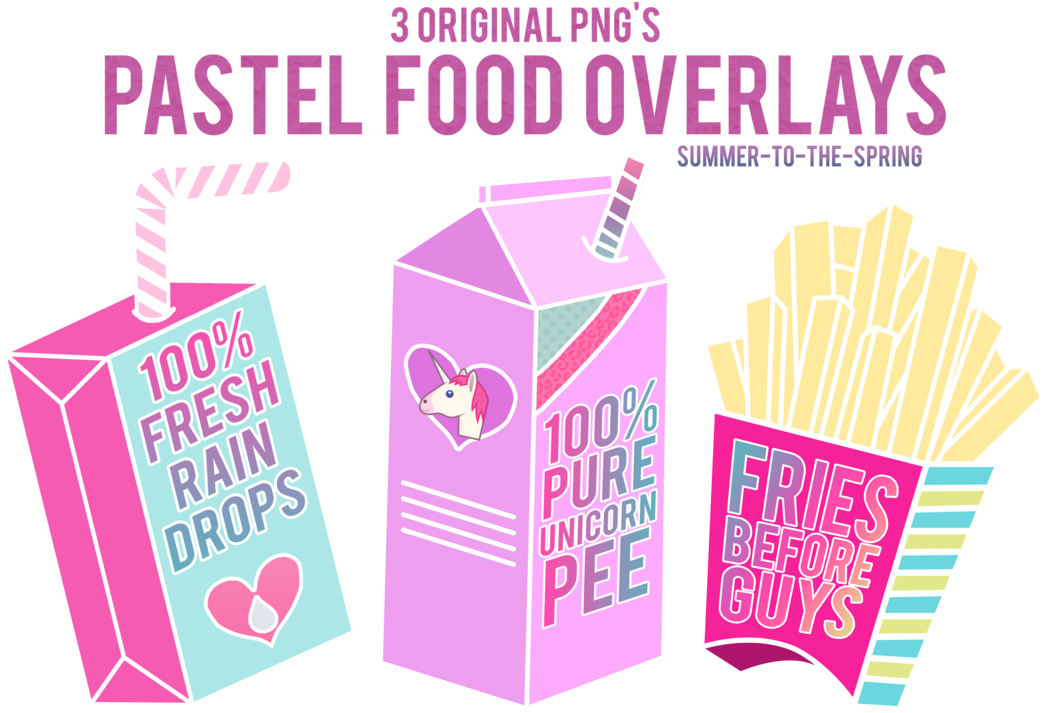 Clip Art Transparent Download Pastel Food Overlays - Png Overlays Food (1075x743), Png Download