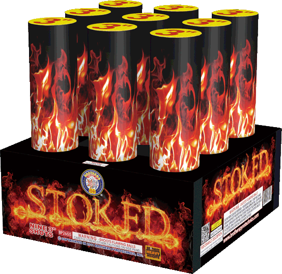 Stoked 9 Shots - Flame (554x539), Png Download