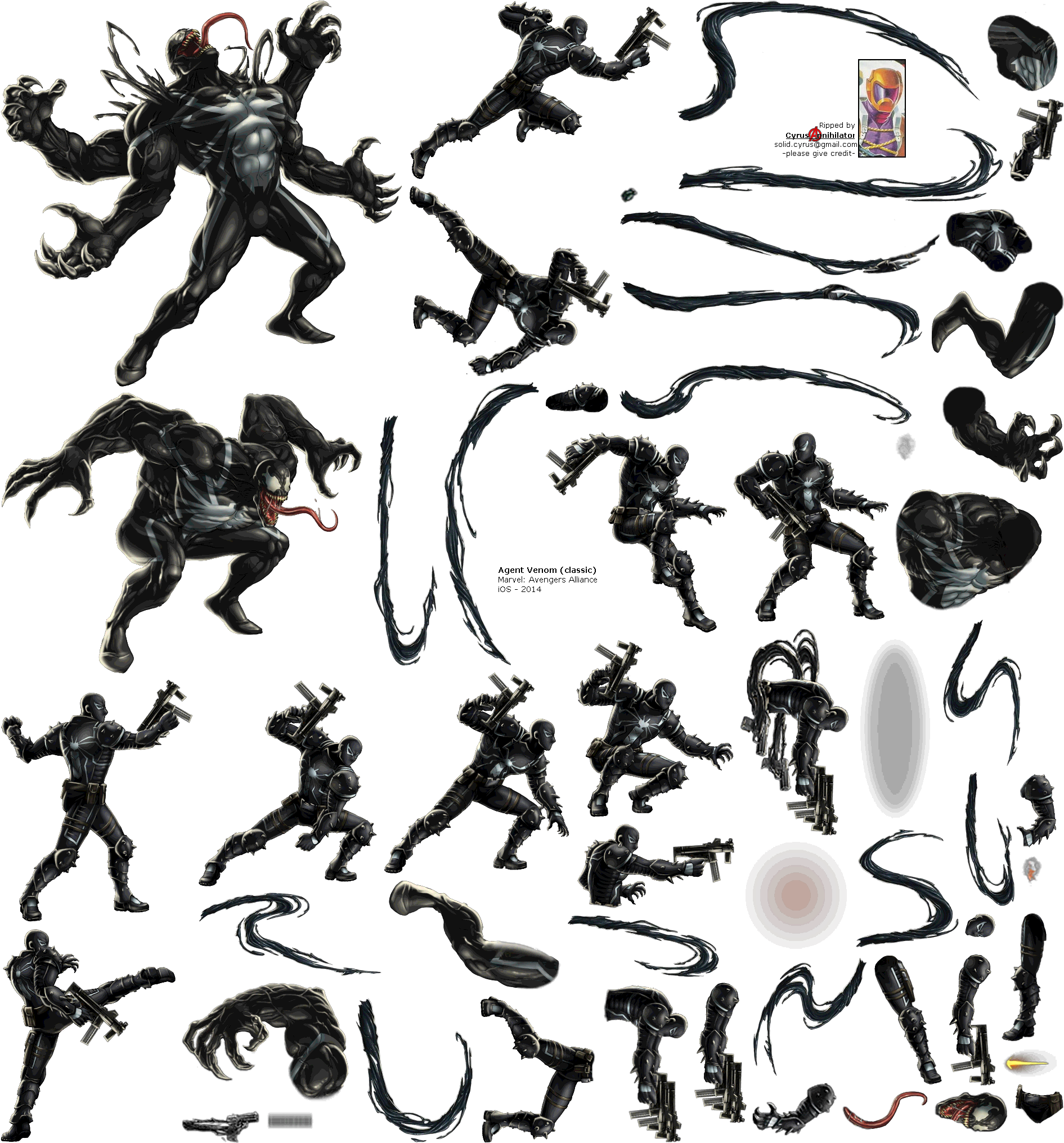 Click For Full Sized Image Agent Venom - Marvel Avengers Alliance Venom (1904x2046), Png Download
