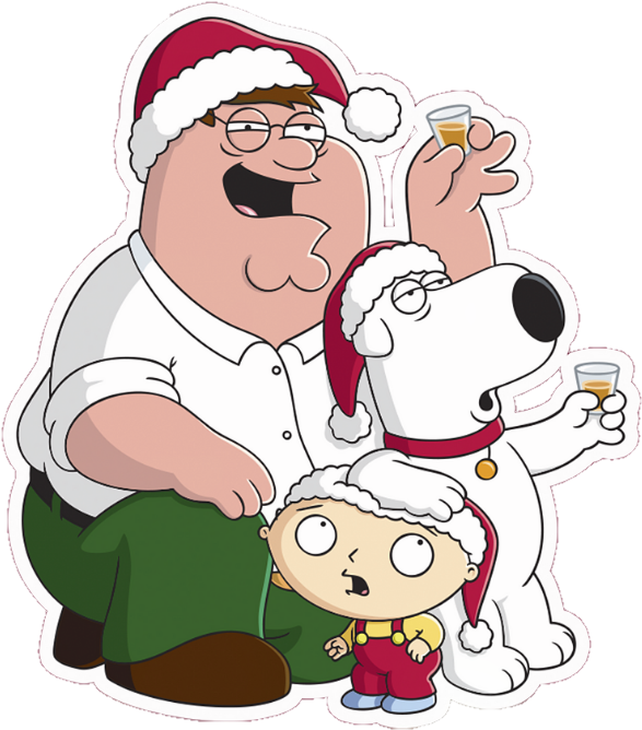 Family Guy Stewie Griffin Brian Griffin Peter Griffin - Christmas Day (644x730), Png Download