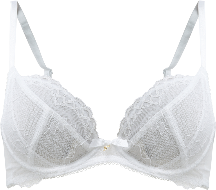 Superboost Lace N/p Plunge White Product Shot Front - Product (800x1000), Png Download