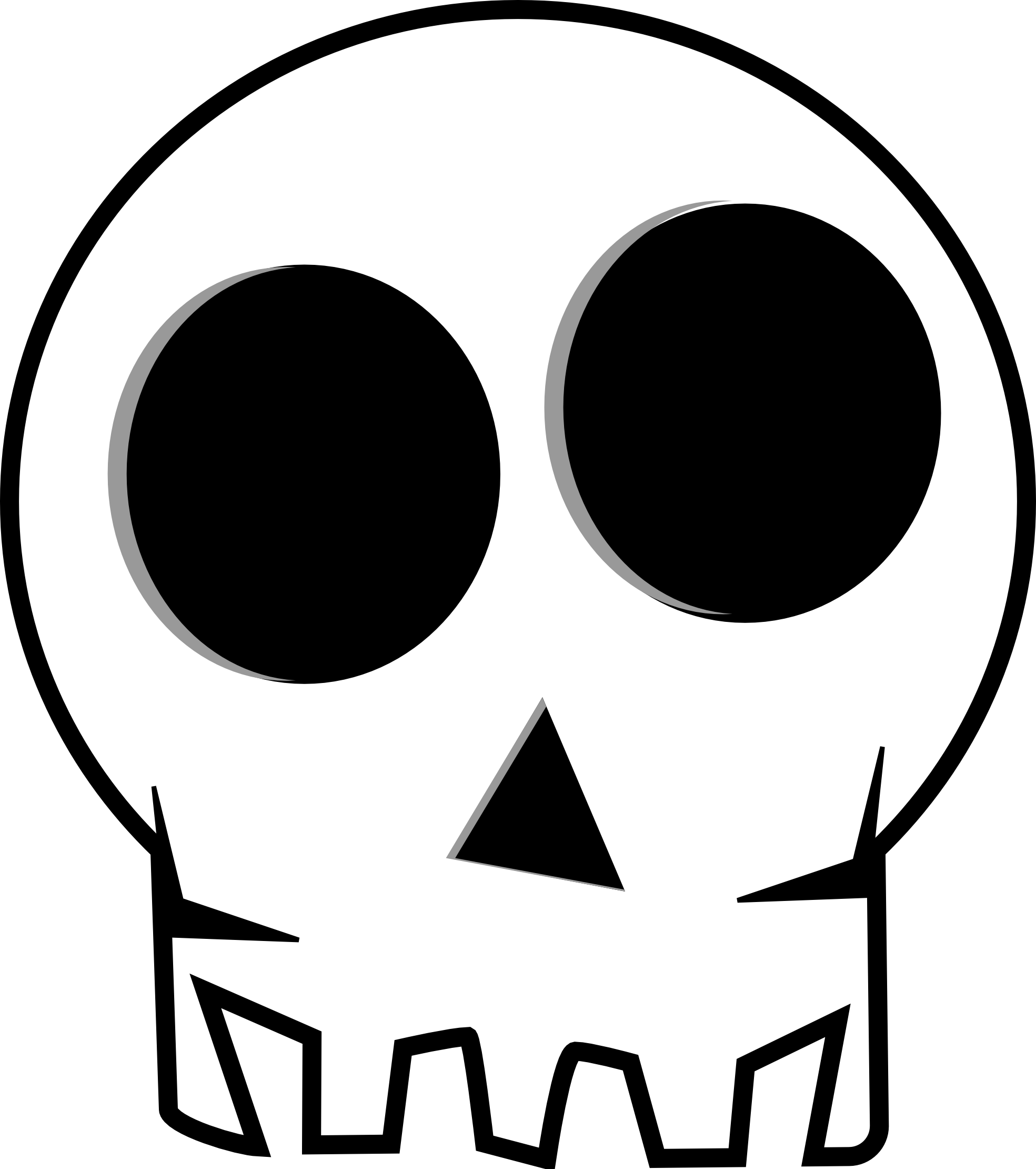 Skull - Skull Halloween (1969x2220), Png Download