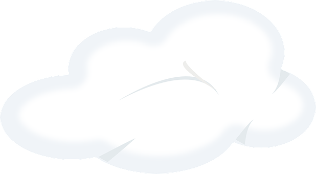 Drawing Cloud Fluffy - White Cloud Vector Png (600x330), Png Download