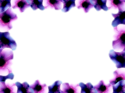 Flower Border Png - Flower Page Borders (400x300), Png Download