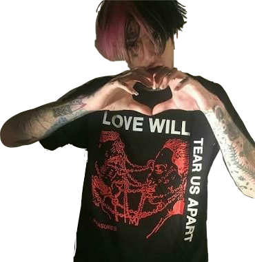 Lilpeep Heart Lil Peep Xxxtentacion Love Rap Music - Love Will Tear Us Apart Lil Peep (370x381), Png Download