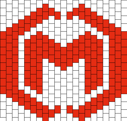 Mario Hat M Mask Bead Pattern - Kandi Masks Patterns (441x418), Png Download