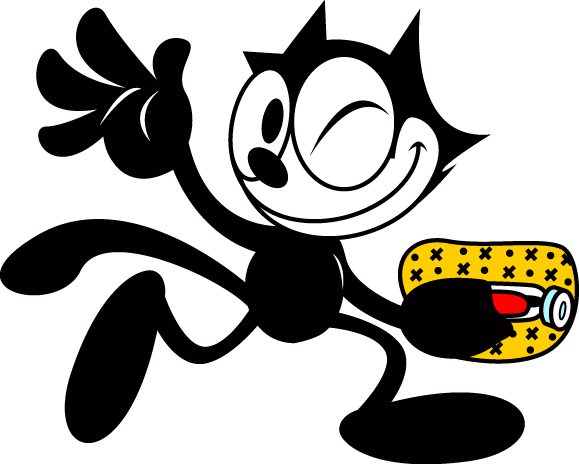 Felix The Cat Images Black Cat Strikes Again Wallpaper - Felix The Cat Black (579x464), Png Download