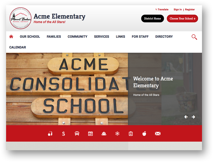 Acme Elementary School - Acme (810x618), Png Download