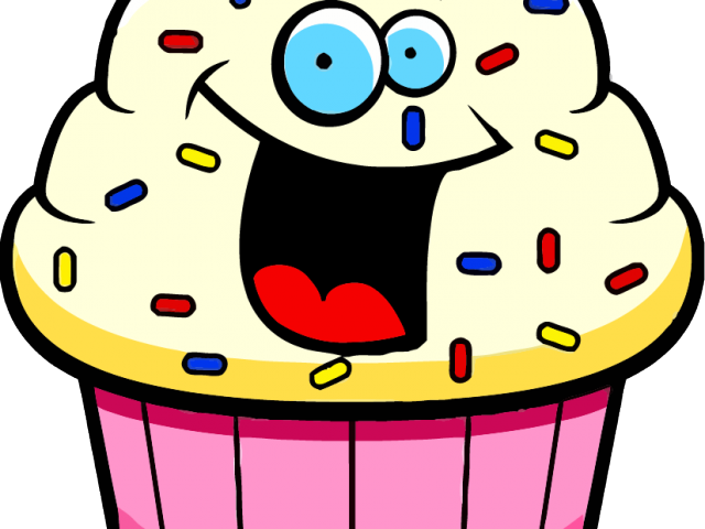Cupcakes Cartoon Pictures - Cartoon Cupcake With Face (640x480), Png Download
