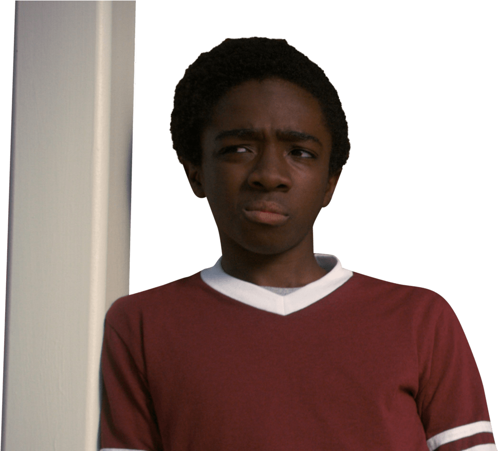 Transparent Lucas Stranger Things - Stranger Things Caleb Mclaughlin Png (1280x877), Png Download