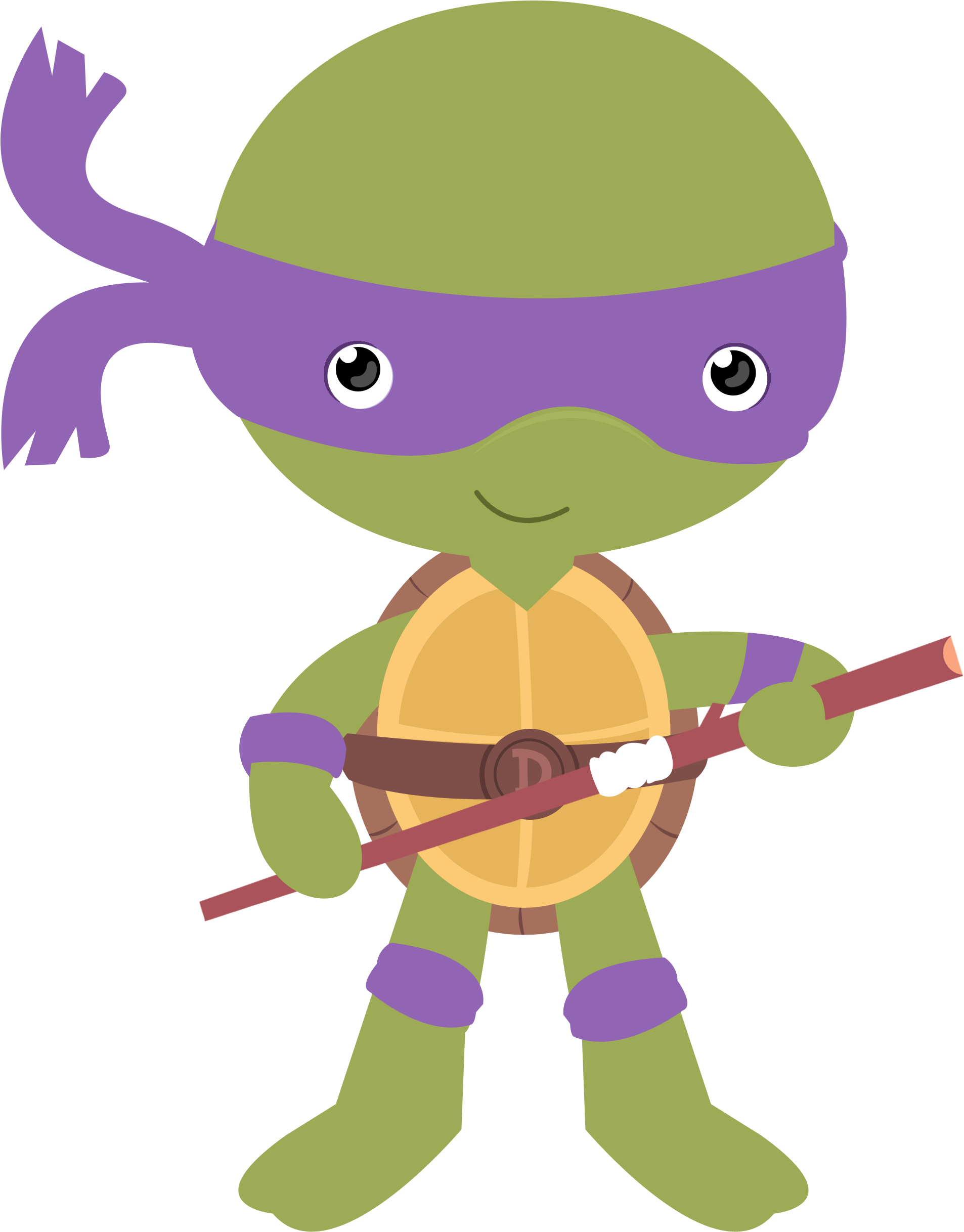 Ninja Turtles Clipart Disney - Tartaruga Ninja Kids (2264x2632), Png Download