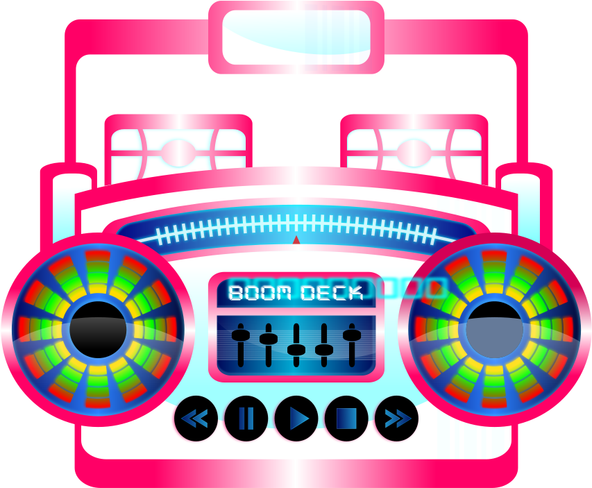 How To Set Use Mini Boom Box Fuschia Icon Png (900x730), Png Download