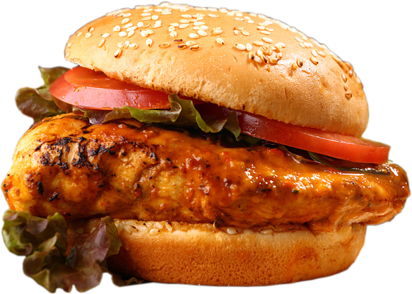 Piri Piri Chicken Burger Burgers, Chicken, Piri Piri, - Peri Peri Chicken Burger Png (758x455), Png Download