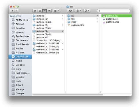 2) Upload All The Font Files In The 'font' Folder To - Mac Os X Lion Finder (500x387), Png Download