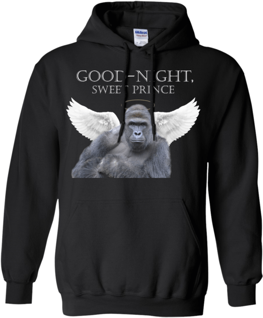 Trending Good Night Sweet Prince Harambe Pullover Hoodie - Good-night Sweet Harambe (1024x1024), Png Download