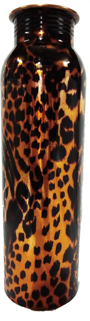 Painting On Cooper Bottle - Glass Bottle (496x1118), Png Download