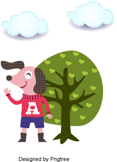 Creative Material Design For Cute Cartoon Animal Label, - Cartoon (360x360), Png Download