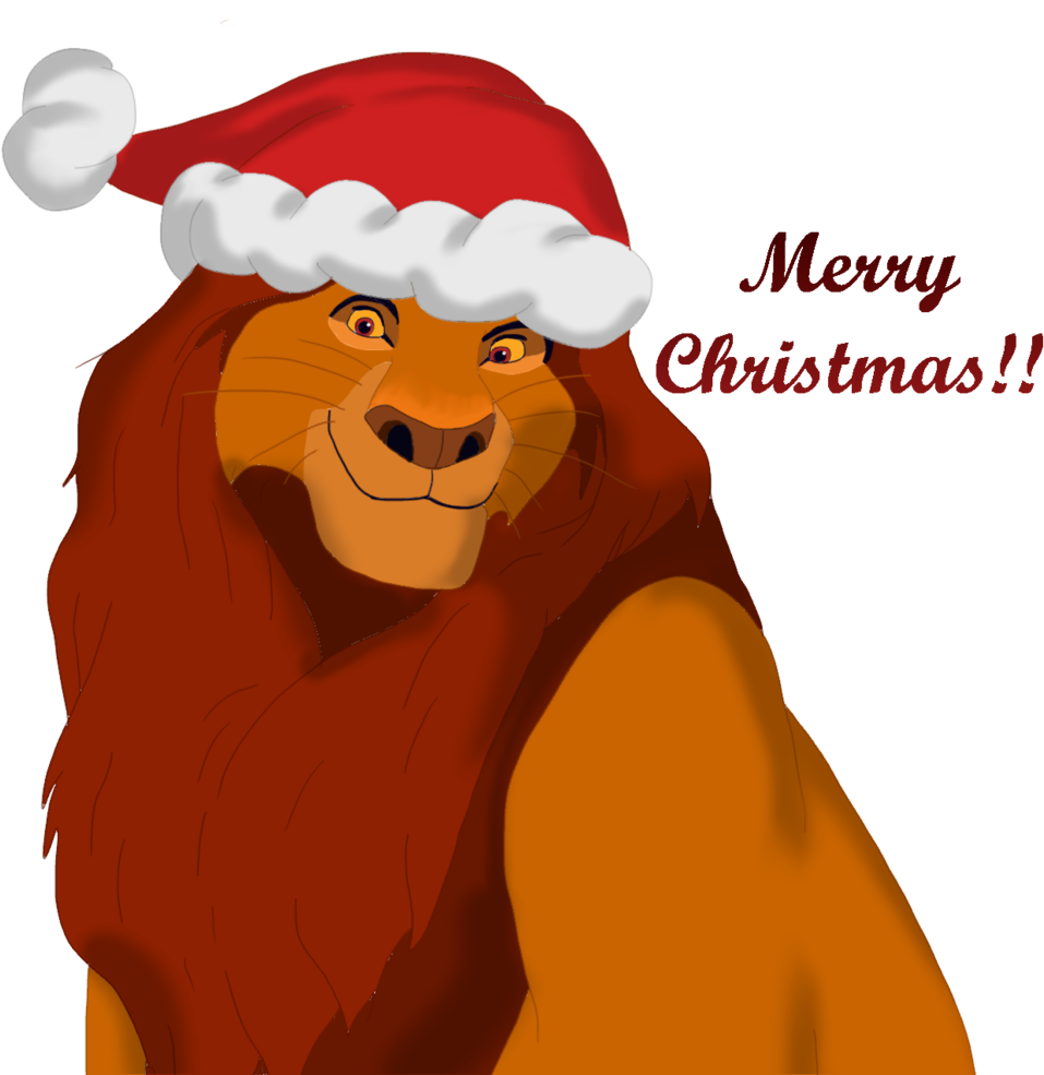 Mufasa Clipart Vector - Mufasa Christmas (1024x1005), Png Download