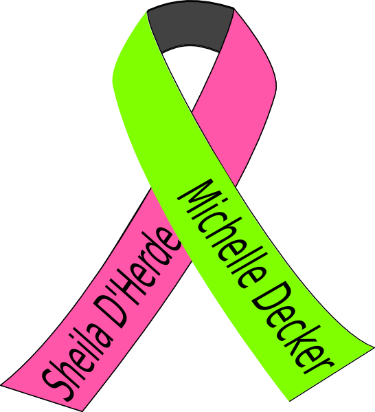 Breast Cancer And Lymphoma Ribbons (546x599), Png Download