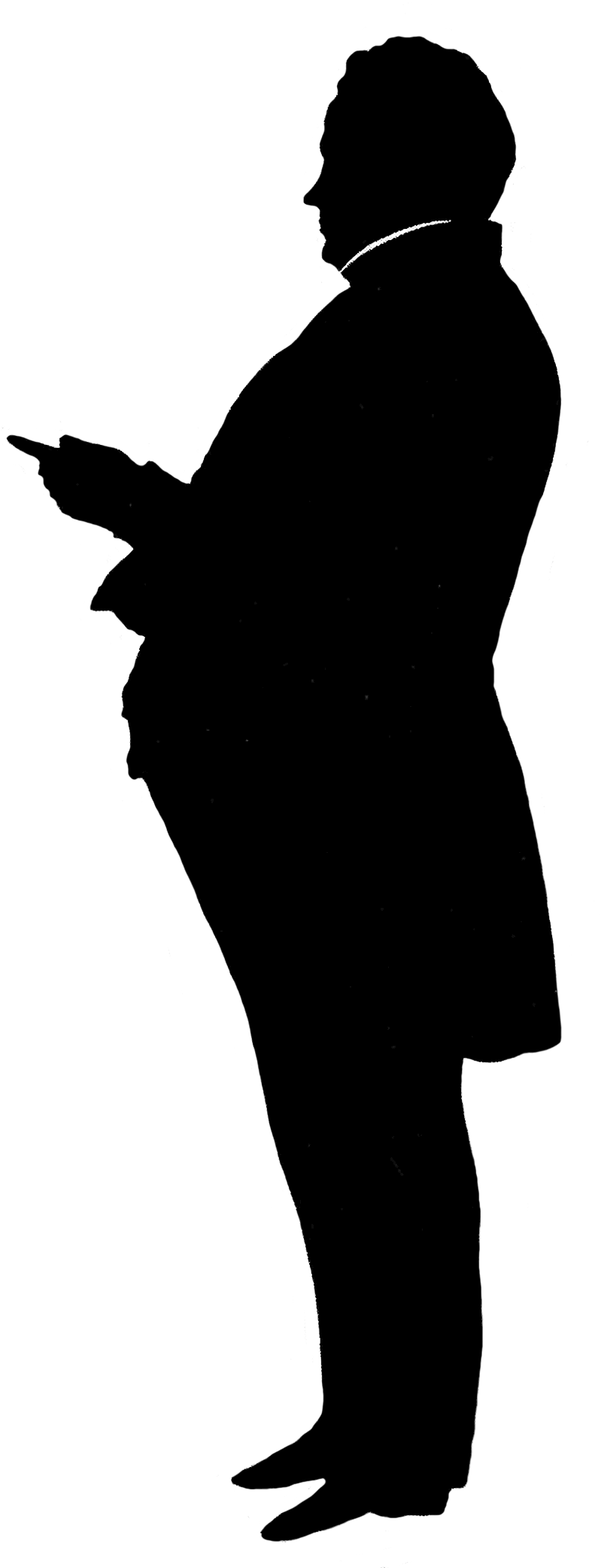 Man Woman Silhouette Png Download - Profile Silhouette Full Body (827x2093), Png Download