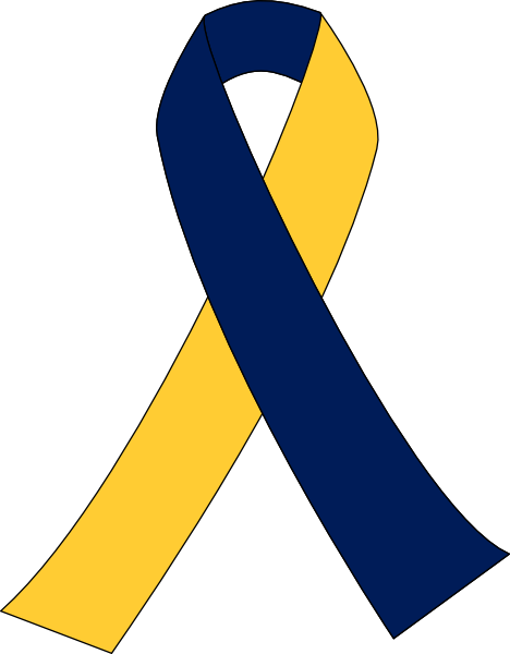 Maize And Blue Ribbon Svg Clip Arts 468 X 600 Px (468x600), Png Download