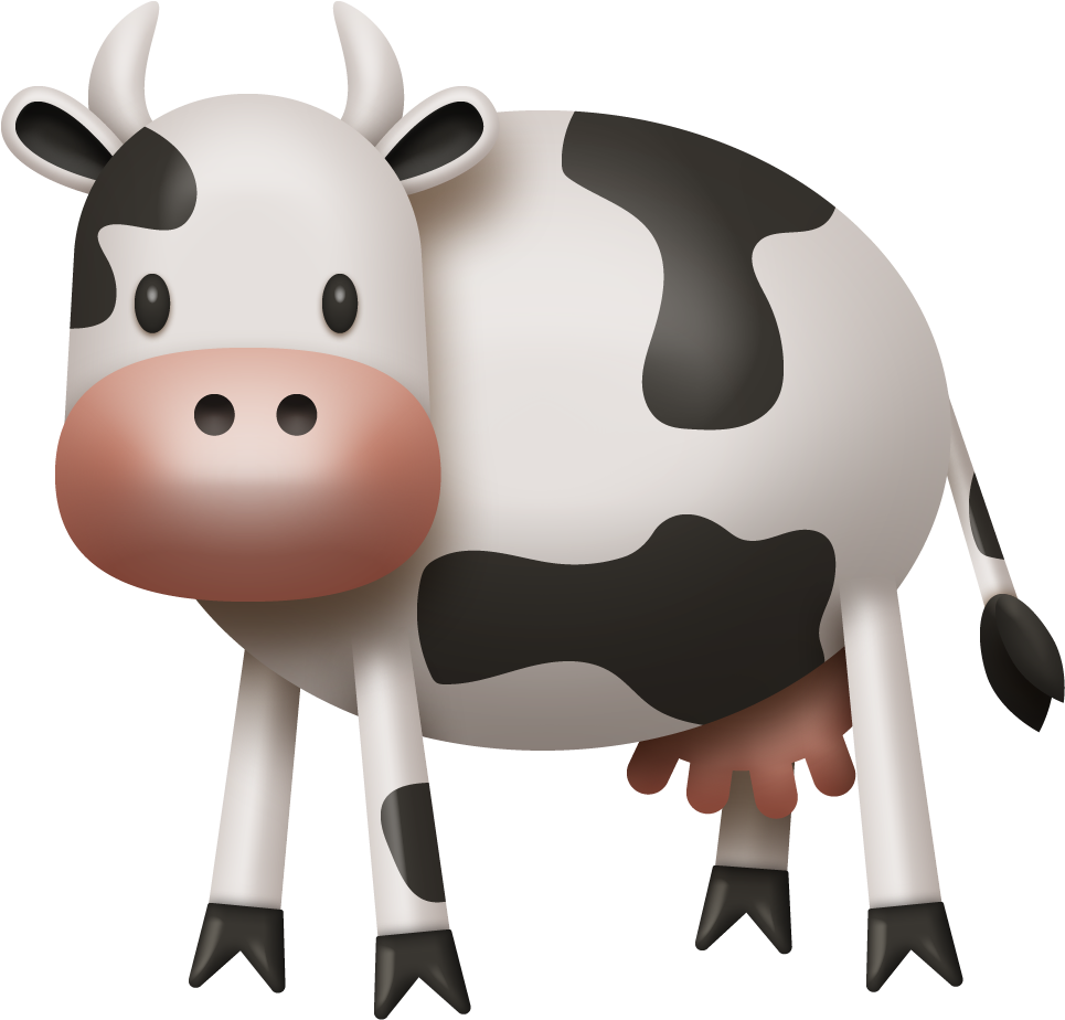 Cow Png, Views Album, Farm Animals, Cute - Cattle (974x933), Png Download