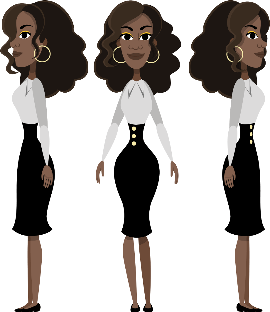 Business Lady Character Animator Puppet - Adobe Character Animator (957x1060), Png Download