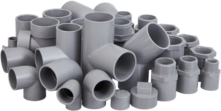 Pressure Pipe Fittings - Polyvinyl Chloride (800x533), Png Download