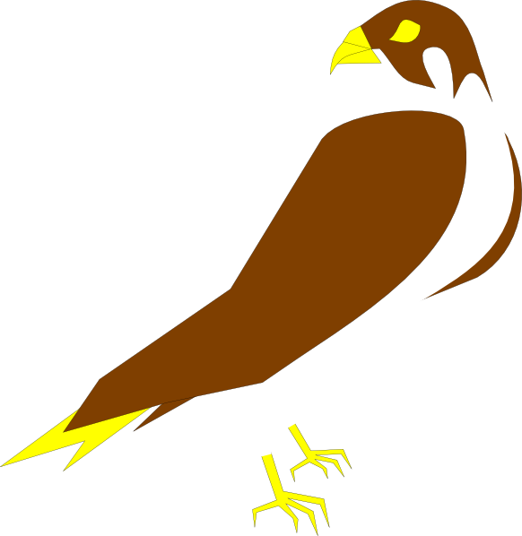 Falcon Clip Art - Peregrine Falcon Clipart (582x598), Png Download