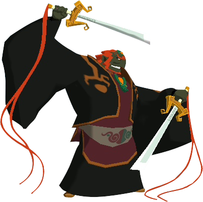 Draw Ganondorf Riding On His Sword Like A Surfboard - Ganondorf Wind Waker (403x402), Png Download