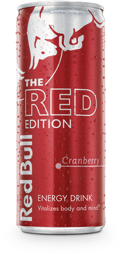 Red Bull Red Edition Cranberry - Red Bull Blue Edition, Blueberry Energy Drink, 12 Fl (260x496), Png Download
