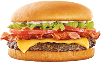 Cheeseburger W/bacon - Sonic Cheeseburger (355x400), Png Download