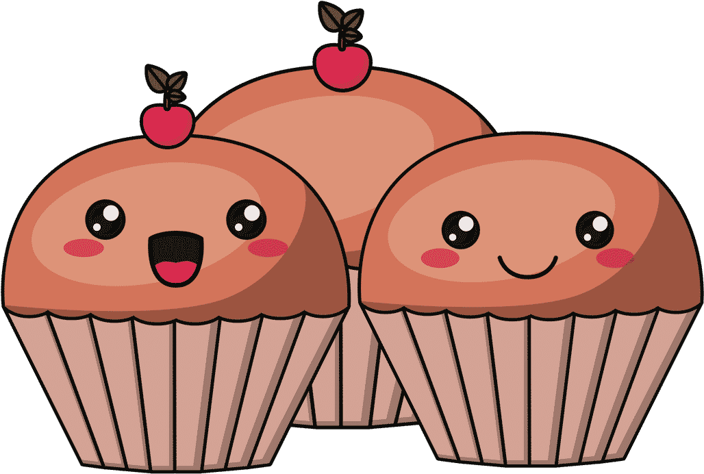 Muffins - 0shares - Muffin Drawing Cute (1200x1200), Png Download