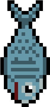 Pixel Art Fish Png (400x400), Png Download