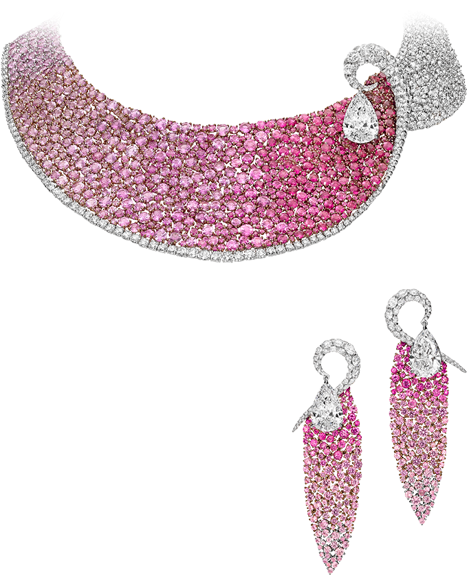 Les Merveilles Mesh Rubies And Diamonds - Necklace (1024x1024), Png Download
