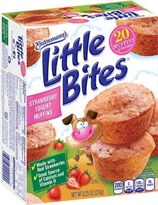 Sure Enough, Sawyer Loves The Little Bites® Strawberry - Little Bites Muffins (346x424), Png Download