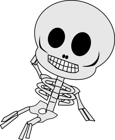 Skeleton Child - Skeleton Clip Art (376x458), Png Download